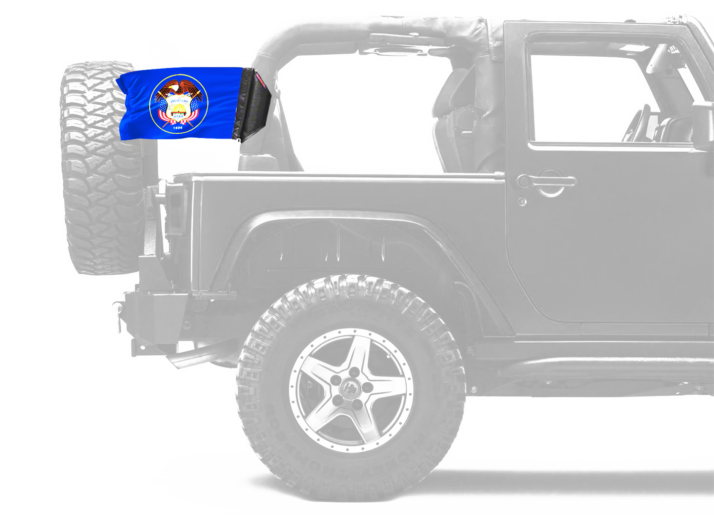 State Flag Utah "Old Style" 12"x18" Forever Wave Flag for Jeep Wrangler YJ 1986-1995