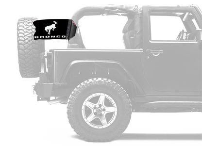Bucking Bronco 12"x18" Forever Wave Flag for Jeep Wrangler JKU 4-Door 2007-2018