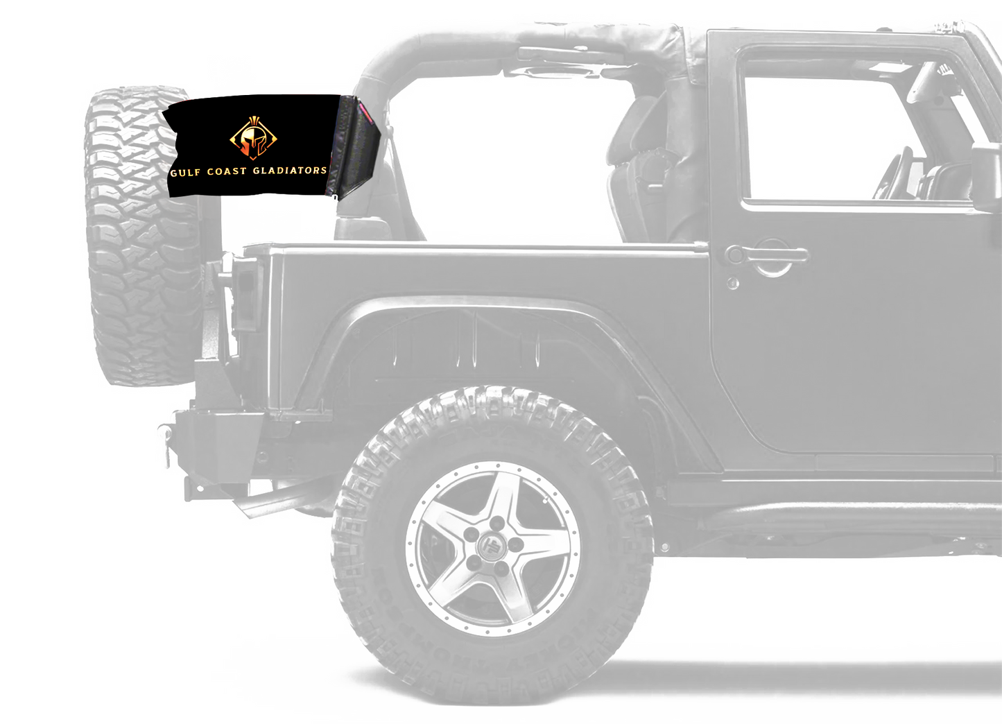 Gulf Coast Gladiators 11"x17" Forever Wave Flag for Jeep Wrangler JKU 4-Door 2007-2018
