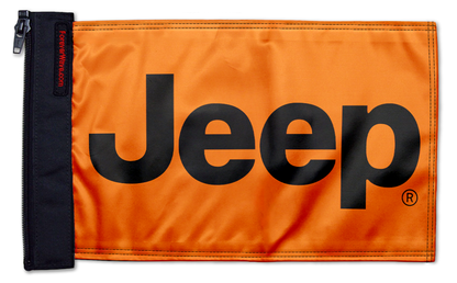 Jeep Safety Orange SQ12"x18" Forever Wave Flag for Jeep Wrangler JK 2-Door 2007-2018