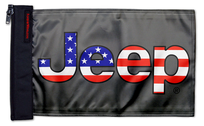 Jeep USA 12"x18" Forever Wave Flag for Jeep Wrangler JK 2-Door 2007-2018