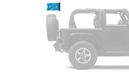 Detroit Lions 11"x17" Forever Wave Flag for Jeep Wrangler JKU 4-Door 2007-2018