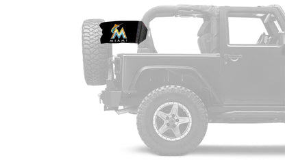 Miami Marlins 11"x17" Forever Wave Flag for Jeep Wrangler JLU 4-Door 2018-Present