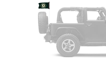 Oakland A's 11"x17" Forever Wave Flag for Jeep Wrangler CJ-7 and CJ-8 1976-1986