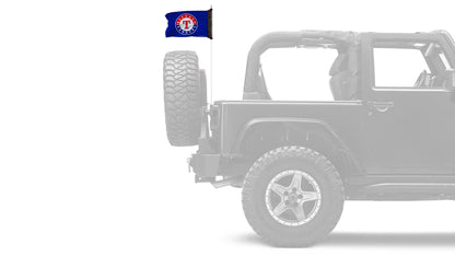 Texas Rangers 11"x17" Forever Wave Flag for Jeep Wrangler JL 2-Door 2018-Present