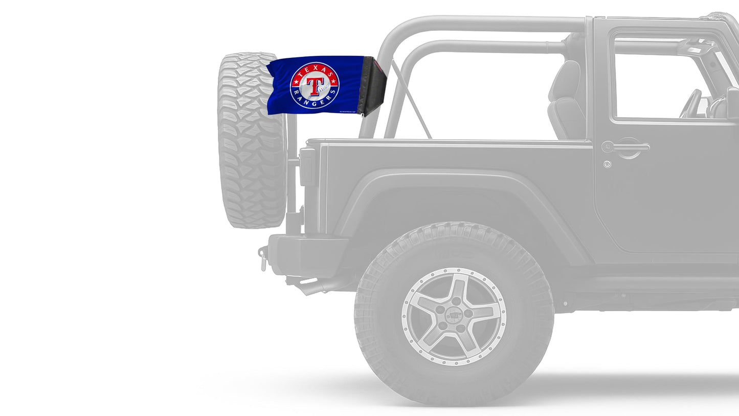 Texas Rangers 11"x17" Forever Wave Flag for Jeep Wrangler JK 2-Door 2007-2018