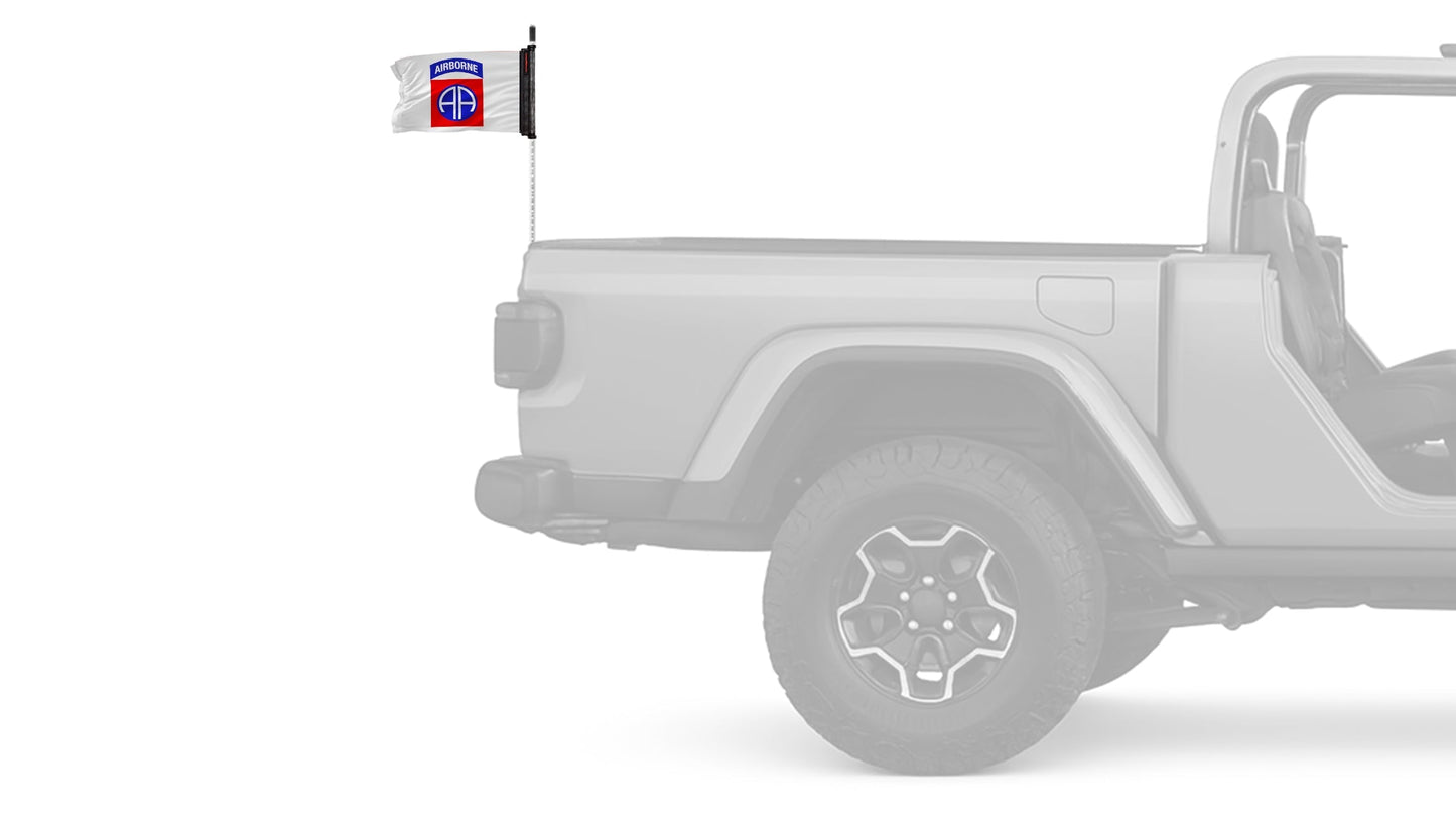 Airborne 82nd Division 12"x18" Forever Wave Flag for Jeep Wrangler JK 2-Door 2007-2018