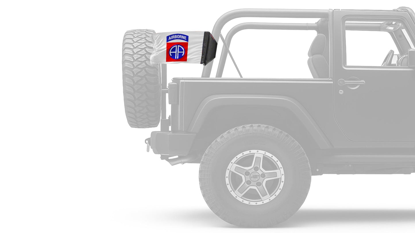 Airborne 82nd Division 12"x18" Forever Wave Flag for Jeep Wrangler YJ 1986-1995