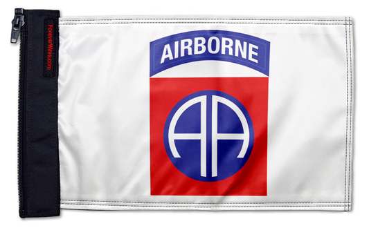 Airborne 82nd Division 12"x18" Forever Wave Flag for Jeep Wrangler CJ-7 and CJ-8 1976-1986