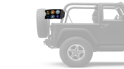 Armed Forces 12"x18" Forever Wave Flag for Jeep Wrangler JK 2-Door 2007-2018