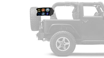Armed Forces 12"x18" Forever Wave Flag for Jeep Wrangler YJ 1986-1995