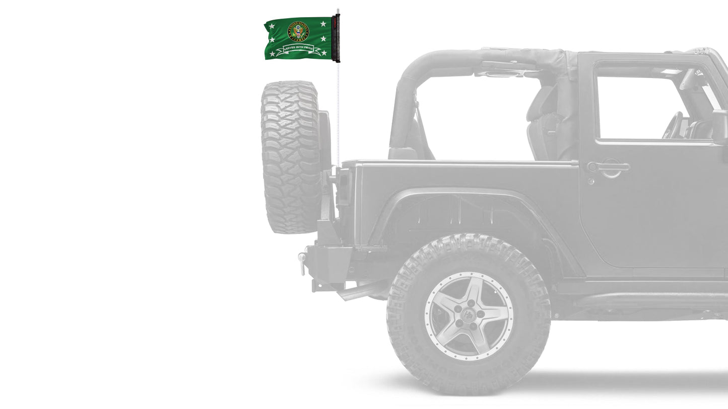 Army Served With Pride 12"x18" Forever Wave Flag for Bronco
