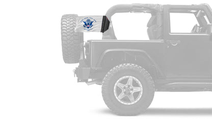 Coast Guard 12"x18" Forever Wave Flag for Jeep Wrangler JK 2-Door 2007-2018