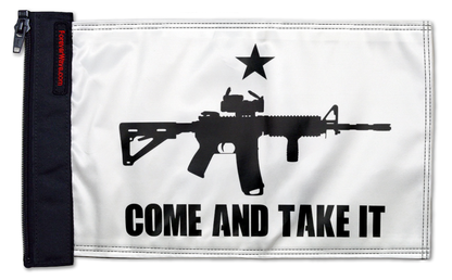 Gonzales Machine Gun 12"x18" Forever Wave Flag for Jeep Wrangler TJ 1996-2006