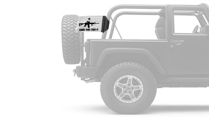 Gonzales Machine Gun 12"x18" Forever Wave Flag for Jeep Wrangler JK 2-Door 2007-2018