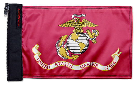 Marines 12"x18" Forever Wave Flag for Jeep Wrangler TJ 1996-2006