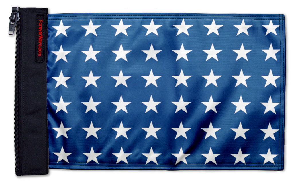 Naval Jack 12"x18" Forever Wave Flag for Jeep Wrangler JKU 4-Door 2007-2018