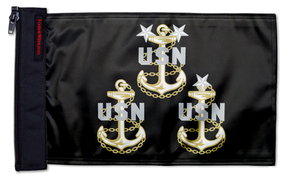Navy Chief Petty Officers 12"x18" Forever Wave Flag