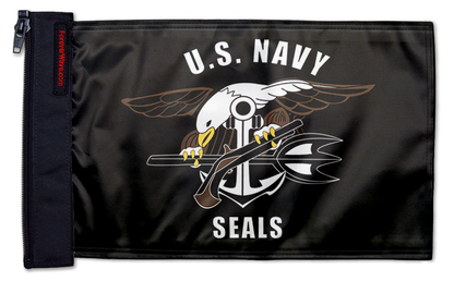 Navy Seals 12"x18" Forever Wave Flag for Jeep Wrangler JK 2-Door 2007-2018