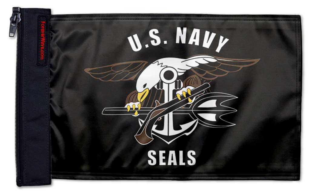 Navy Seals 12"x18" Forever Wave Flag for Jeep Wrangler YJ 1986-1995