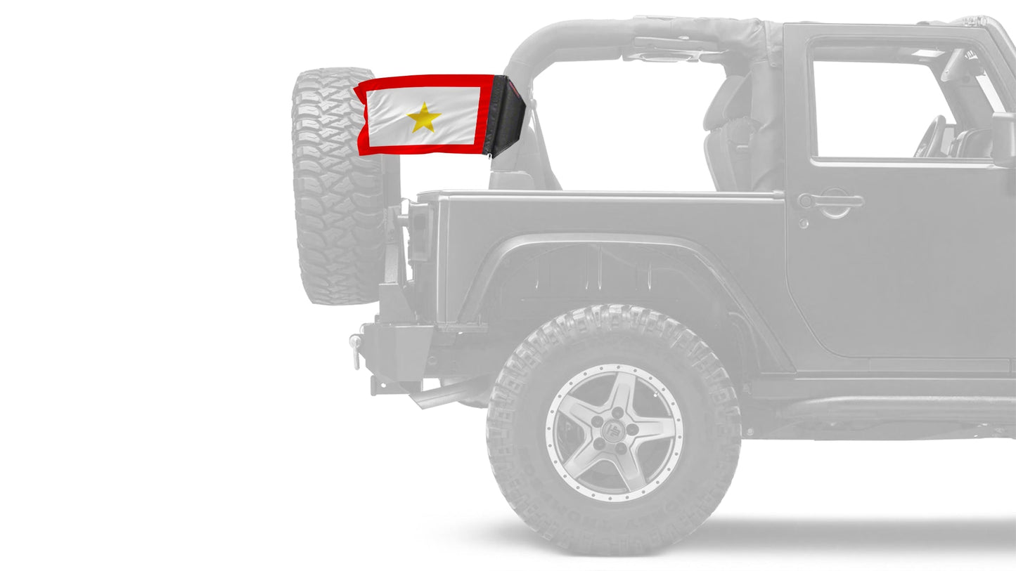 Service Gold Star12"x18" Forever Wave Flag for Jeep Wrangler JK 2-Door 2007-2018