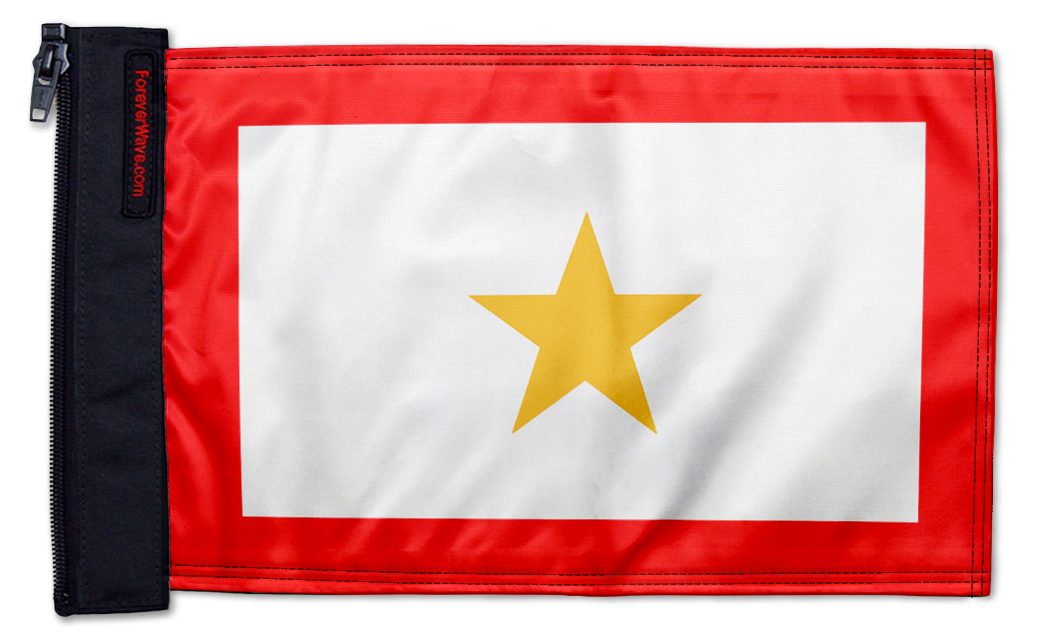 Service Gold Star12"x18" Forever Wave Flag for Jeep Wrangler JKU 4-Door 2007-2018