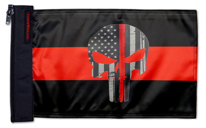 Thin Red Line Punisher 12"x18" Forever Wave Flag for Jeep Wrangler CJ-7 and CJ-8 1976-1986