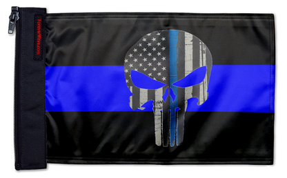 Thin Blue Line Punisher 12"x18" Forever Wave Flag for Jeep Wrangler TJ 1996-2006