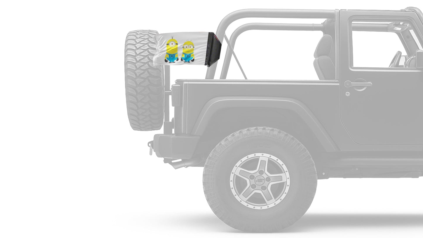 Minions 12"x18" Forever Wave Flag for Jeep Wrangler JK 2-Door 2007-2018