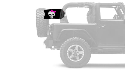 Punisher Pink Ribbon 12"x18" Forever Wave Flag for Jeep Wrangler YJ 1986-1995