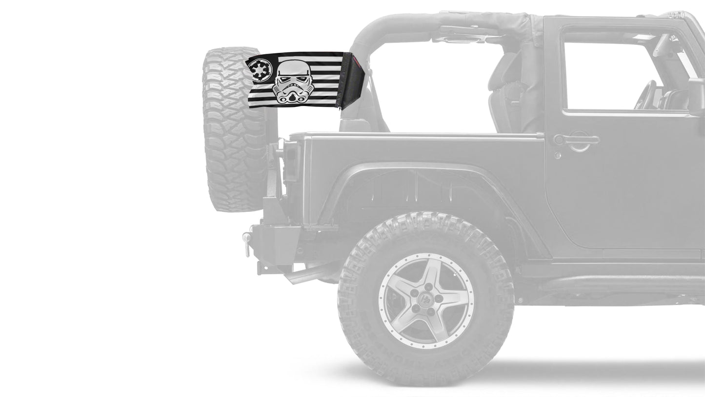 Star Wars Stormtrooper Imperial 12"x18" Forever Wave Flag for Jeep Wrangler TJ 1996-2006
