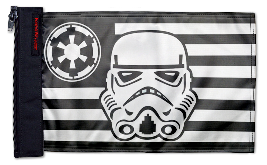 Star Wars Stormtrooper Imperial 12"x18" Forever Wave Flag for Jeep Wrangler TJ 1996-2006
