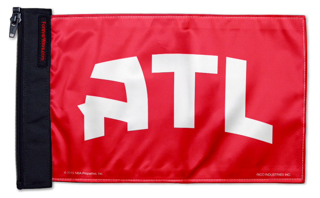 Atlanta Hawks 11"x17" Forever Wave Flag for Jeep Wrangler JK 2-Door 2007-2018