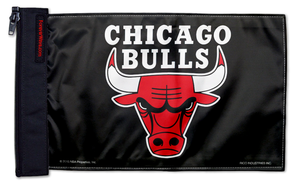 Chicago Bulls 11"x17" Forever Wave Flag for Jeep Wrangler TJ 1996-2006