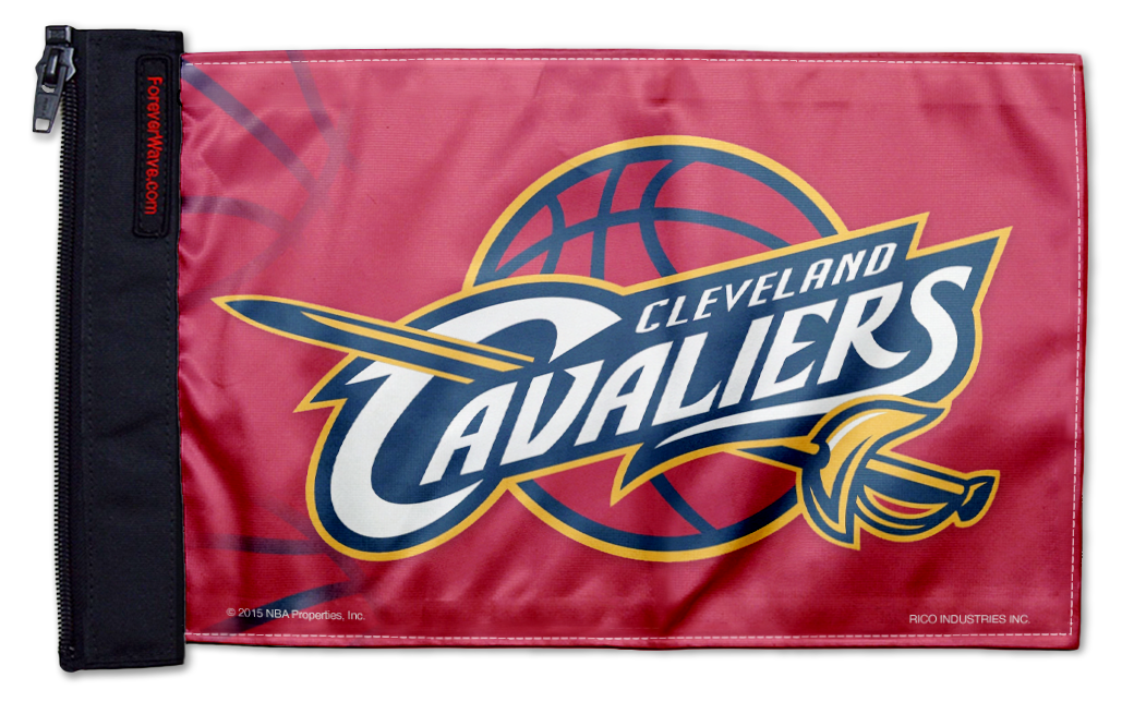Cleveland Cavaliers 11"x17" Forever Wave Flag for Jeep Wrangler JL 2-Door 2018-Present