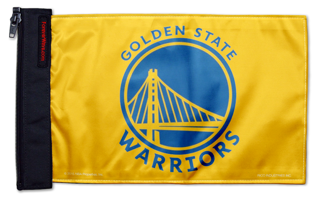 Golden State Warriors 11"x17" Forever Wave Flag for Jeep Wrangler LJ 2003-2006