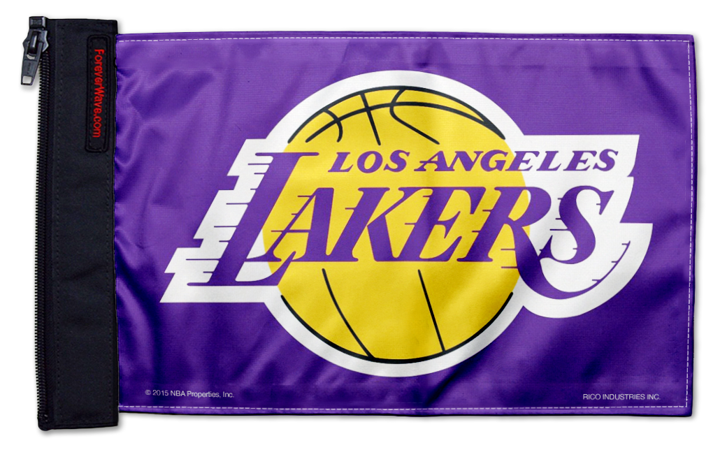 Los Angeles Lakers 11"x17" Forever Wave Flag for Jeep Wrangler LJ 2003-2006