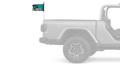 Coastal Carolina 11"x17" Forever Wave Flag for Jeep Wrangler YJ 1986-1995