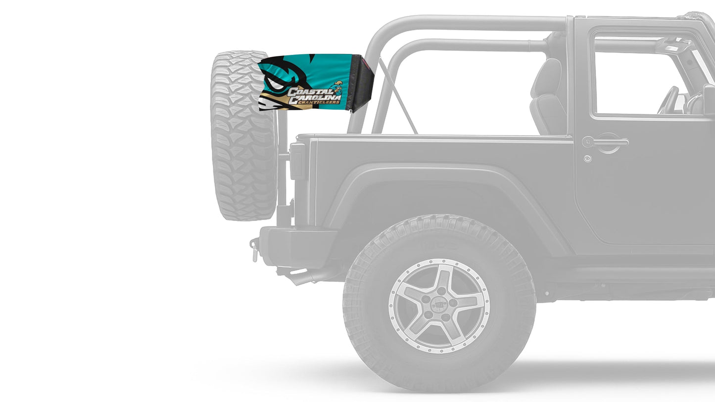 Coastal Carolina 11"x17" Forever Wave Flag for Jeep Wrangler JK 2-Door 2007-2018