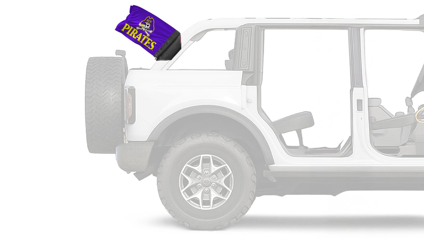 East Carolina 11"x17" Forever Wave Flag for Bronco