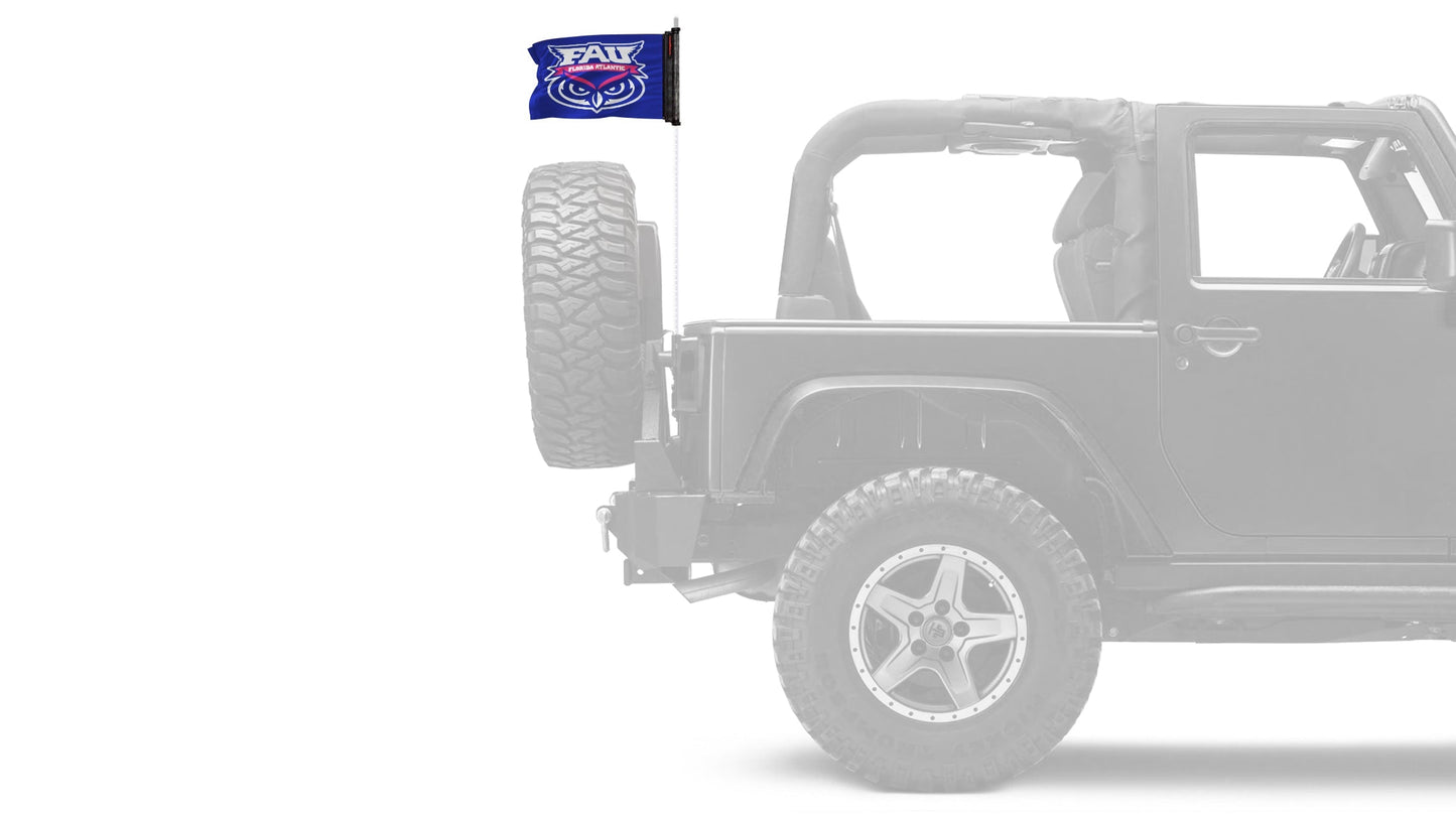 Florida Atlantic University 11"x17" Forever Wave Flag for Jeep Wrangler JLU 4-Door 2018-Present