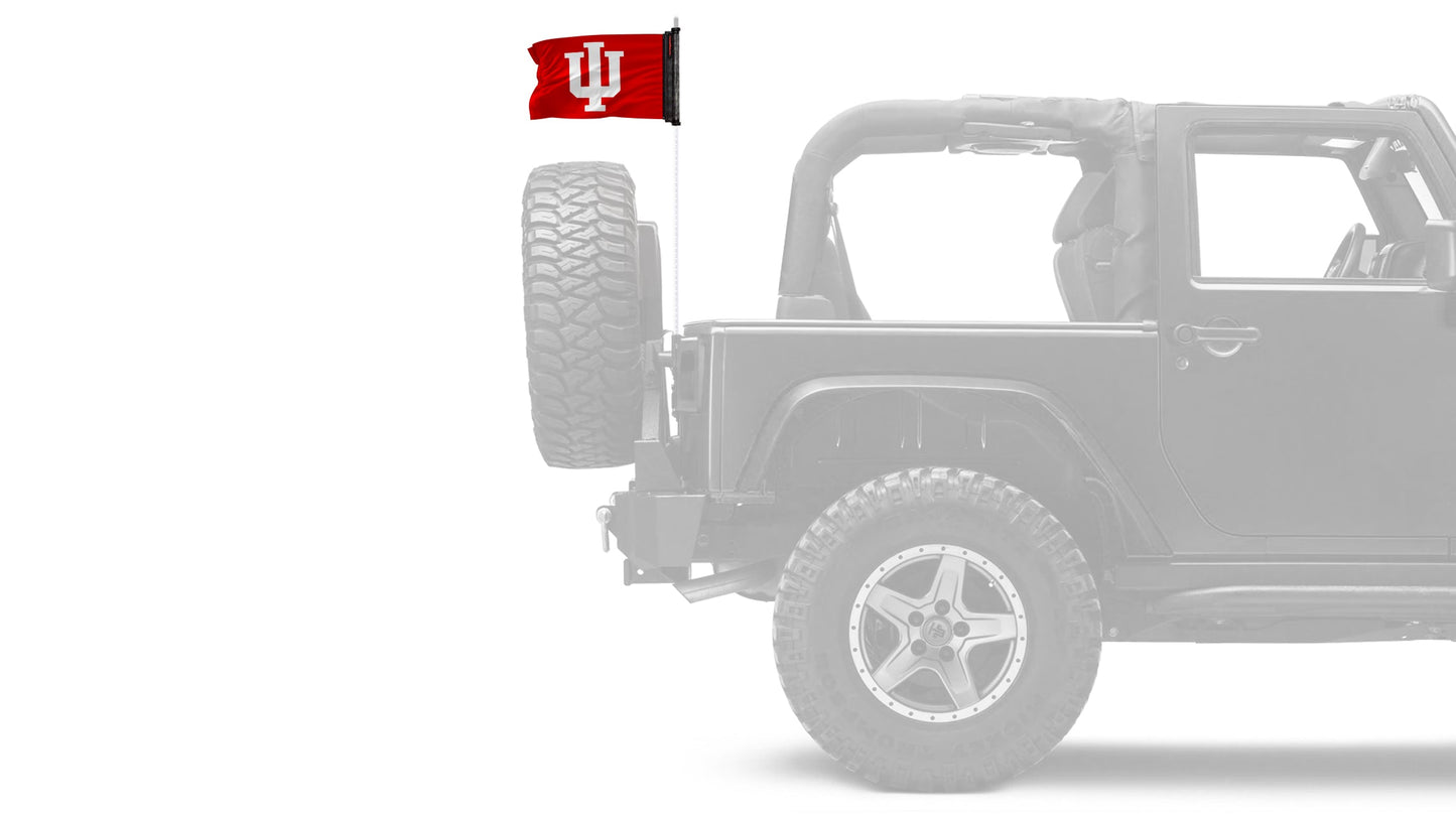 Indiana 11"x17" Forever Wave Flag for Jeep Wrangler JL 2-Door 2018-Present