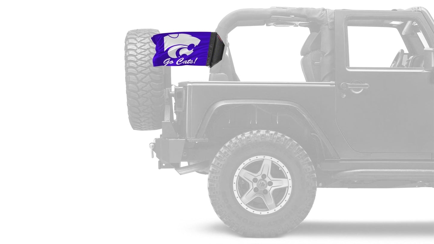 Kansas State 11"x17" Forever Wave Flag for Jeep Wrangler YJ 1986-1995