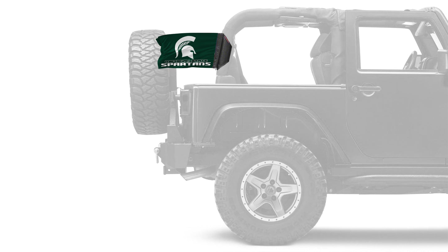 Michigan State 11"x17" Forever Wave Flag for Jeep Wrangler JLU 4-Door 2018-Present