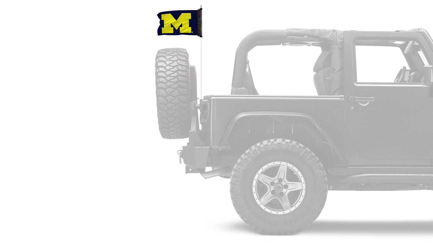 Michigan 11"x17" Forever Wave Flag for Jeep Wrangler JL 2-Door 2018-Present