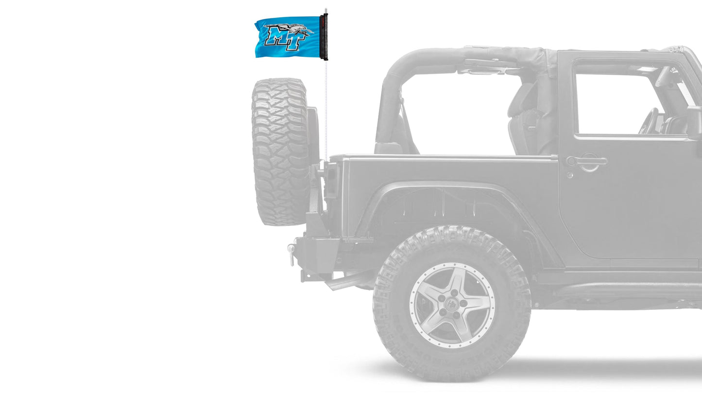 Middle Tennessee State 11"x17" Forever Wave Flag for Jeep Wrangler TJ 1996-2006