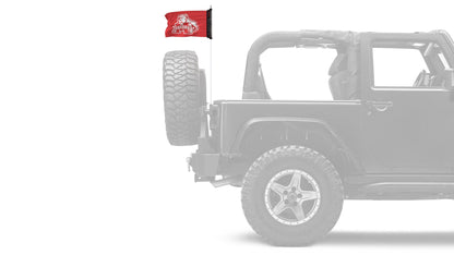 Mississippi State 11"x17" Forever Wave Flag for Jeep Wrangler CJ-7 and CJ-8 1976-1986