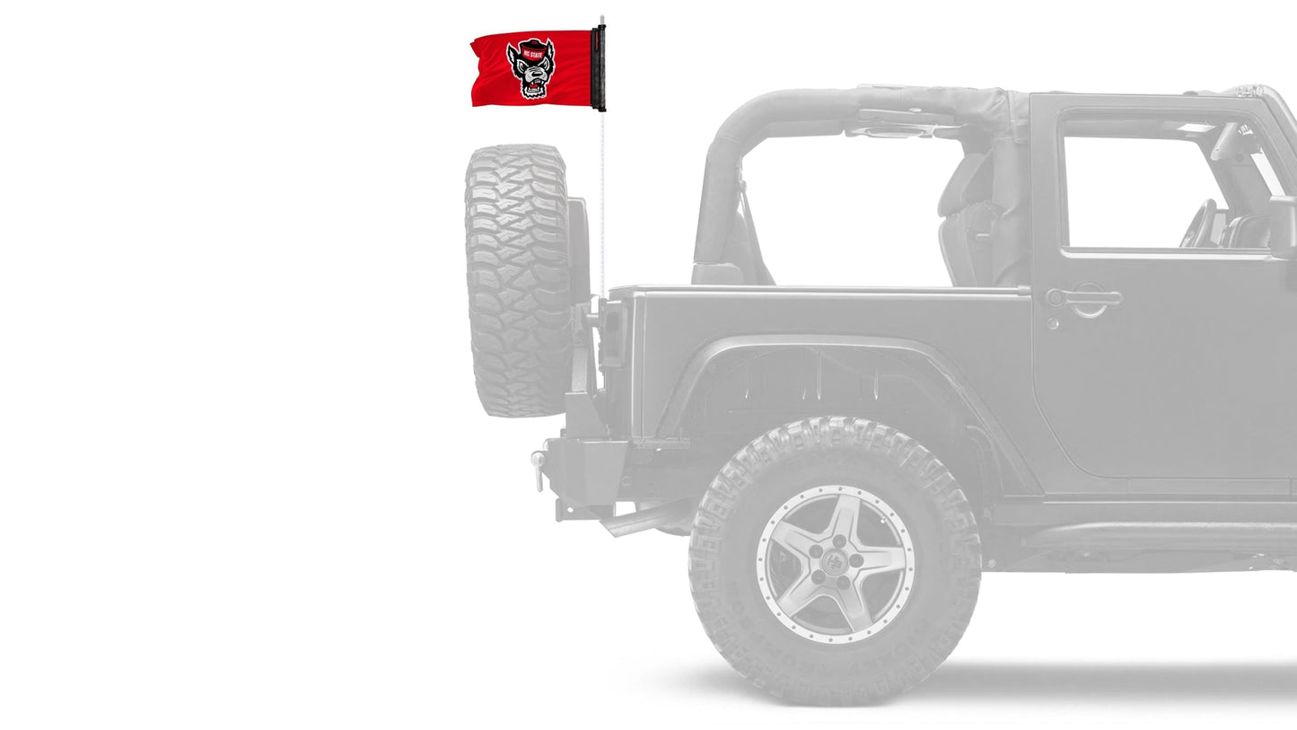 North Carolina State 11"x17" Forever Wave Flag for Jeep Wrangler TJ 1996-2006