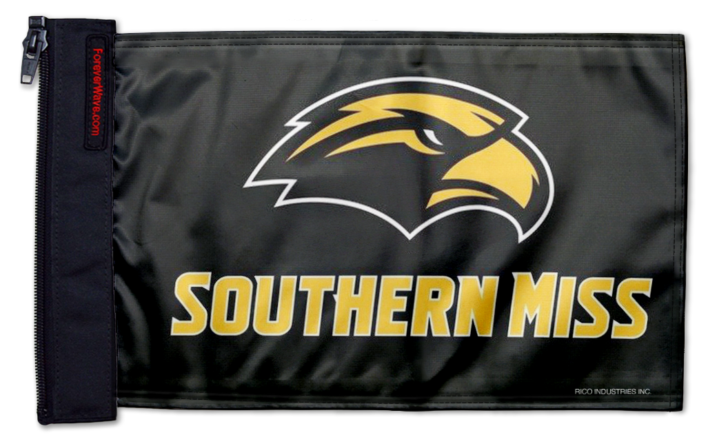 Southern Miss 11"x17" Forever Wave Flag for Jeep Wrangler JLU 4-Door 2018-Present