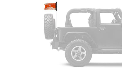 Tennessee 11"x17" Forever Wave Flag for Jeep Wrangler CJ-7 and CJ-8 1976-1986